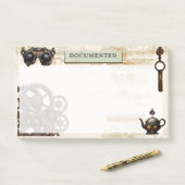 Anachronistische Steampunk, roestige versnellingen Post-it® Notes (Op bureau)