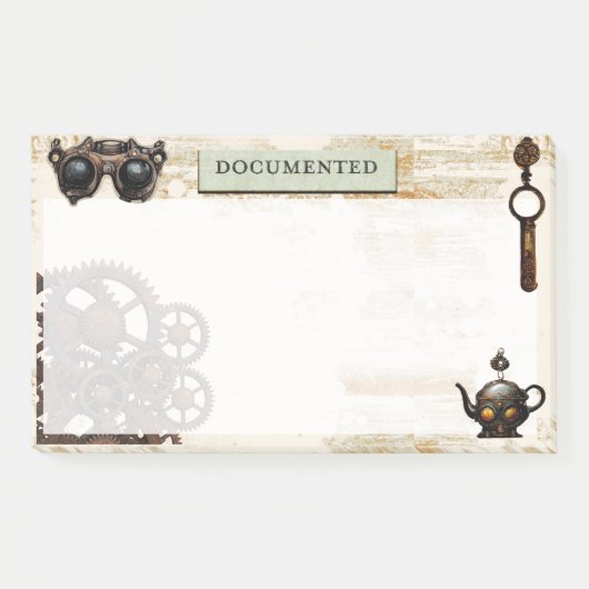 Anachronistische Steampunk, roestige versnellingen Post-it® Notes (Voorkant)