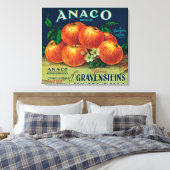 Anaco Apple Crate Label Canvas Afdruk (Insitu (Slaapkamer))