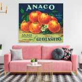 Anaco Apple Crate Label Canvas Afdruk (Insitu (Woonkamer))