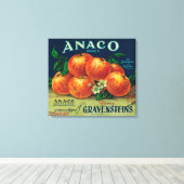 Anaco Apple Crate Label Canvas Afdruk (Insitu (Houten vloer))