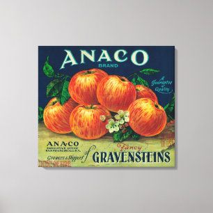 Anaco Apple Crate Label Canvas Afdruk