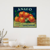 Anaco Apple Crate Label Poster (Keuken)