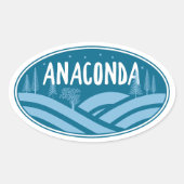 Anaconda Montana Buiten Ovale Sticker (Voorkant)