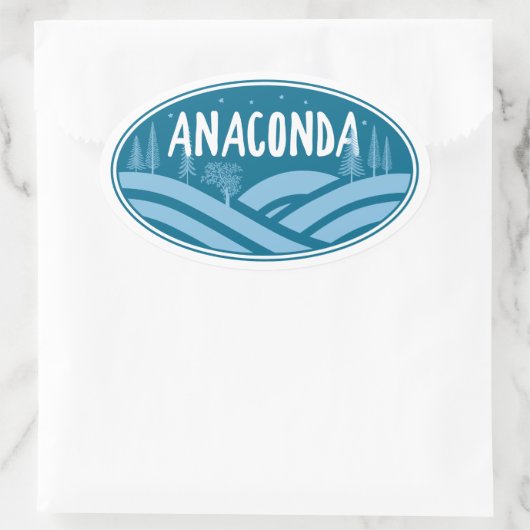 Anaconda Montana Buiten Ovale Sticker (Tas)