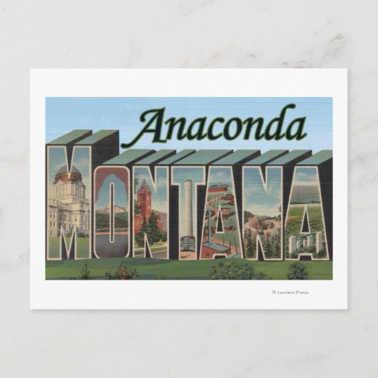 Anaconda, Montana - Grote letterscènes Briefkaart (Voorkant)