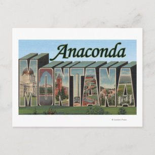 Anaconda, Montana - Grote letterscènes Briefkaart