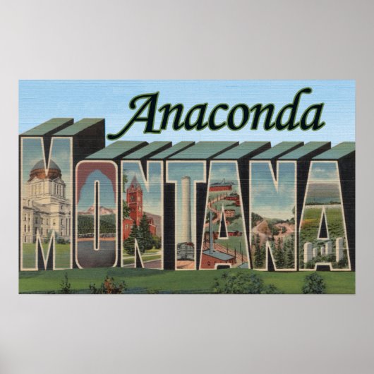 Anaconda, Montana - Grote letterscènes Poster (Voorkant)