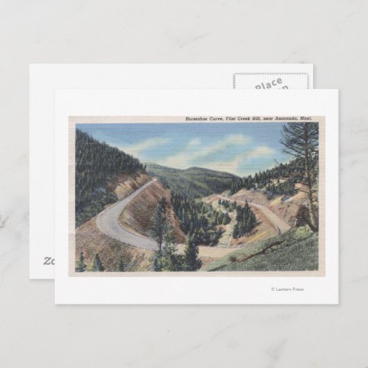 Anaconda, Montana - Hoefijzer Curve Briefkaart (Voorkant / Achterkant)
