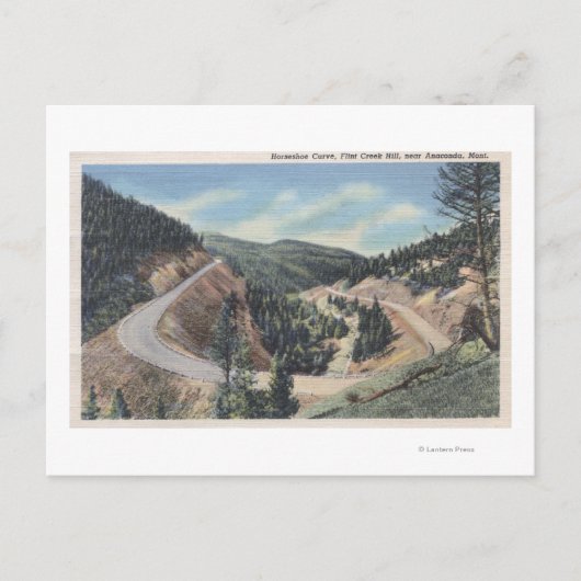 Anaconda, Montana - Hoefijzer Curve Briefkaart (Voorkant)