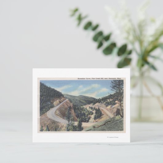 Anaconda, Montana - Hoefijzer Curve Briefkaart (Staand voorkant)