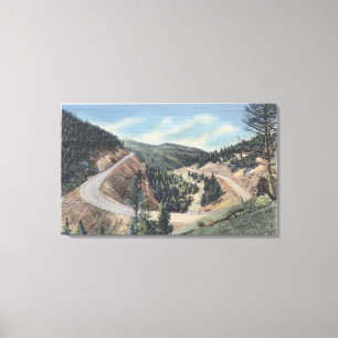 Anaconda, Montana - Hoefijzer Curve Canvas Afdruk