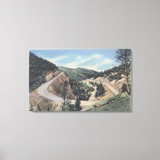 Anaconda, Montana - Hoefijzer Curve Canvas Afdruk (Voorkant)