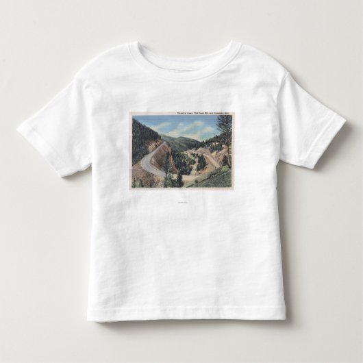 Anaconda, Montana - Hoefijzer Curve Kinder Shirts (Voorkant)