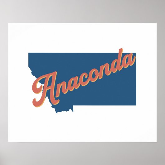 Anaconda, Montana staat print (Voorkant)