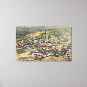 Anaconda, Montana - Uitzicht van de schoorsteensme Canvas Afdruk