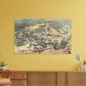 Anaconda, Montana - Uitzicht van de schoorsteensme Canvas Afdruk (Insitu (Woonkamer))