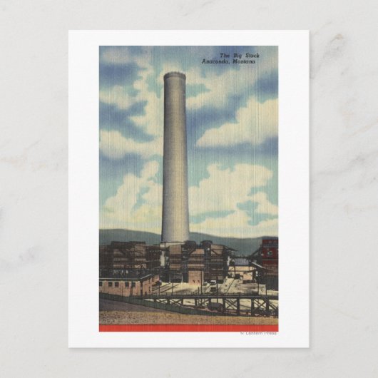 Anaconda, Montana - Washoe Smelter Briefkaart (Voorkant)