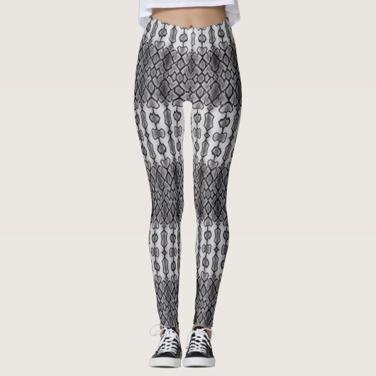 Anaconda Skin Pattern Fabric Design Leggings (Voorkant)