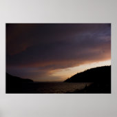 Anacortes Island en Burrows Bay Sunset Print (Voorkant)