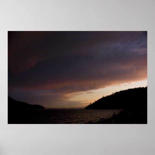 Anacortes Island en Burrows Bay Sunset Print (Voorkant)