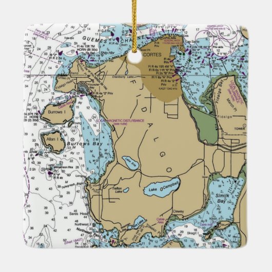 Anacortes WA Fidalgo Island Keramisch Ornament (Achterkant)