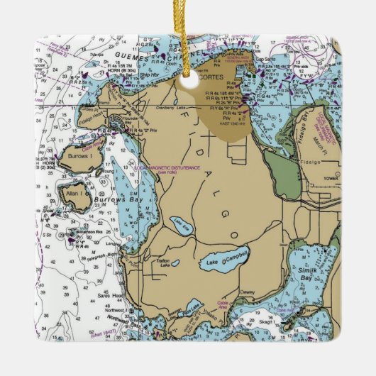 Anacortes WA Fidalgo Island Keramisch Ornament (Voorkant)