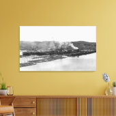 Anacortes, WA-Uitzicht Morrison Mill Foto Canvas Afdruk (Insitu (Woonkamer))