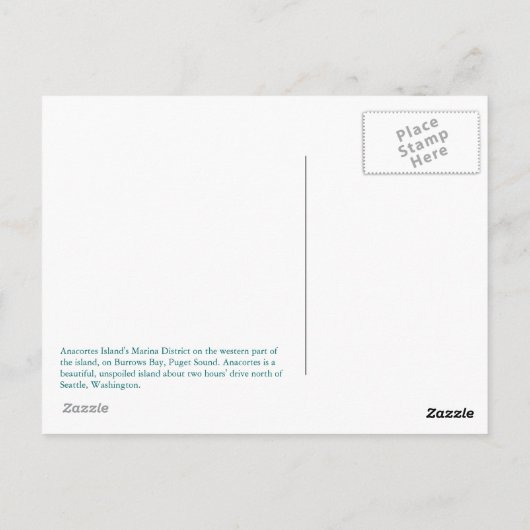 Anacortes Washington Briefkaart (Achterkant)