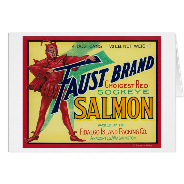 Anacortes, Washington - Faust Salmon Hoesje Label (Voorkant Horizontaal)