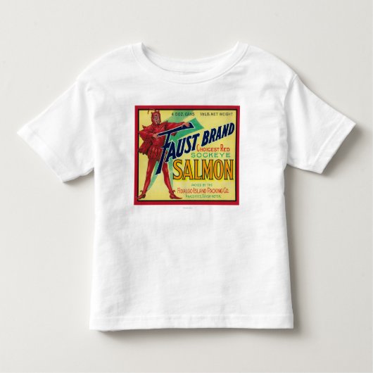 Anacortes, Washington - Faust Salmon Hoesje Label Kinder Shirts (Voorkant)