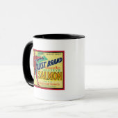 Anacortes, Washington - Faust Salmon Hoesje Label Mok (Voorkant links)