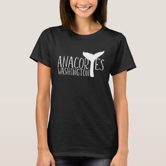 Anacortes Washington Whale Tail Whale Watching Sou T-shirt (Voorkant)