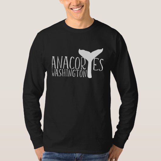 Anacortes Washington Whale Tail Whale Watching Sou T-shirt (Voorkant)