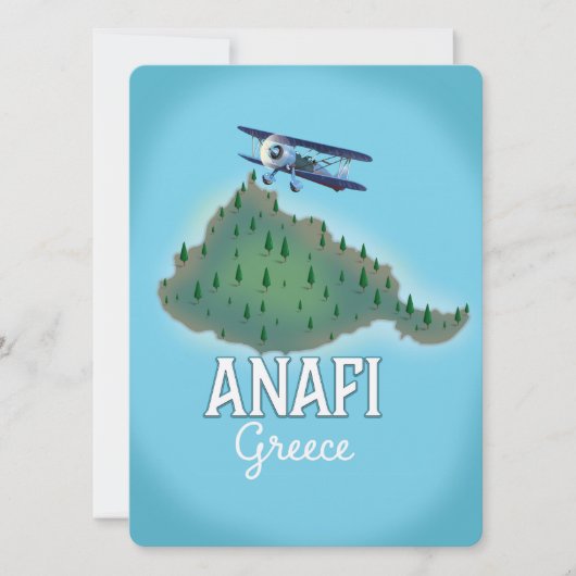 Anafi eiland Griekenland reisposter. (Voorkant)