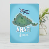 Anafi eiland Griekenland reisposter. (Staand voorkant)