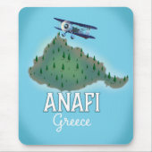 Anafi eiland Griekenland reisposter. Muismat (Voorkant)