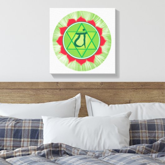 Anahata chakra Hartcentrum muur decor Canvas Afdruk (Insitu (Slaapkamer))