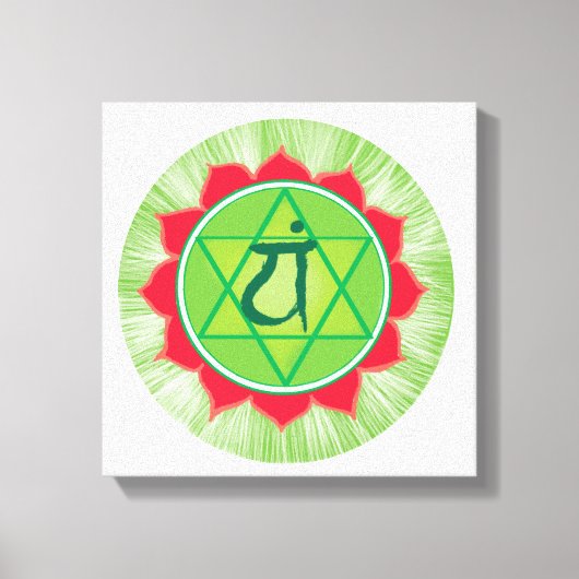 Anahata chakra Hartcentrum muur decor Canvas Afdruk (Voorkant)