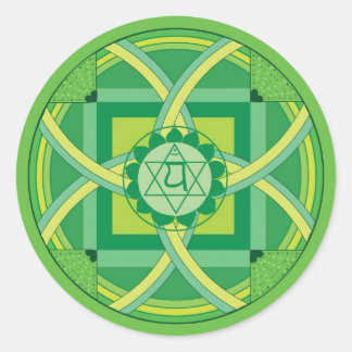 Anahata chakra Mandala Ronde Sticker