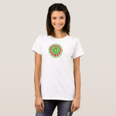 Anahata Hart Chakra Flowy Cirkel Top, Wit T-shirt (Voorkant volledig)