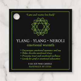 Anahata Hart Chakra Kaarslabel Bedankjes Labels