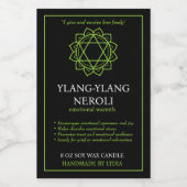 Anahata Hart Chakra Kaarslabel Voedselcontainer Etiket (Enkel label)