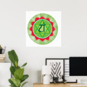 Anahata Hart Chakra Waarde Poster Papier (Mat) (Thuiskantoor)