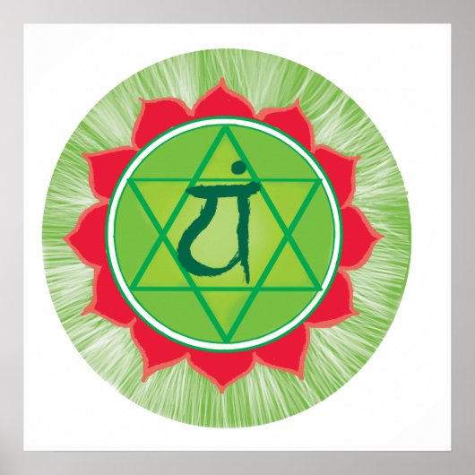 Anahata Hart Chakra Waarde Poster Papier (Mat) (Voorkant)