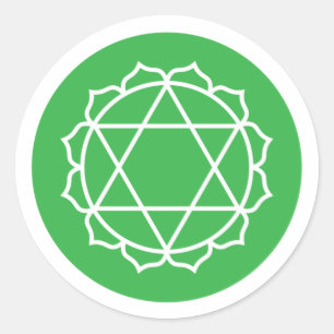 Anahata Heart Chakra Classic Round Sticker