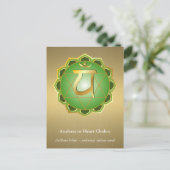 Anahata of hartchakra Briefkaart (Staand voorkant)