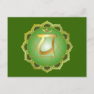 Anahata of hartchakra-Briefkaart Briefkaart