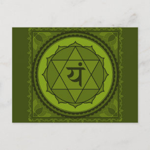 Anahata of hartchakra-Briefkaart Briefkaart