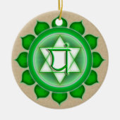 Anahata of Heart de vierde Chakra Keramisch Ornament (Voorkant)